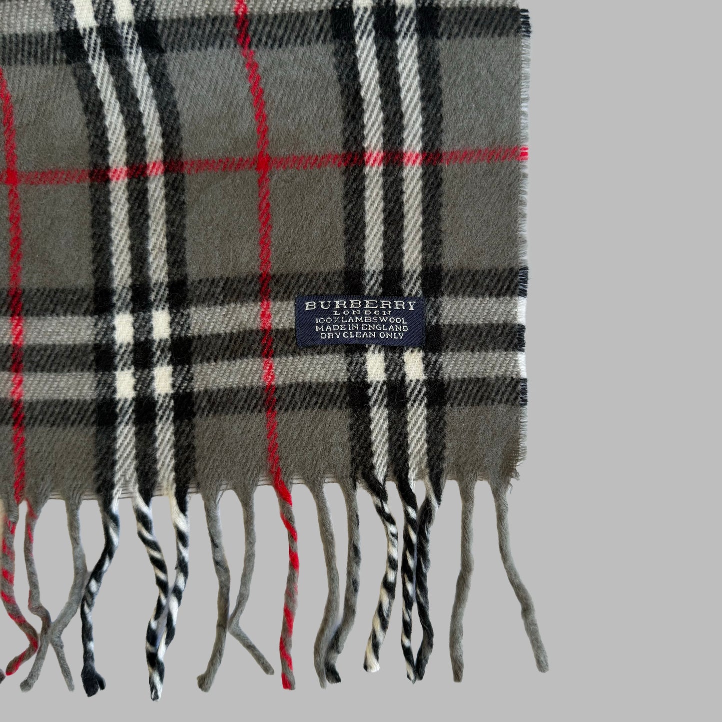 Y2K Burberry Lambswool Check Scarf