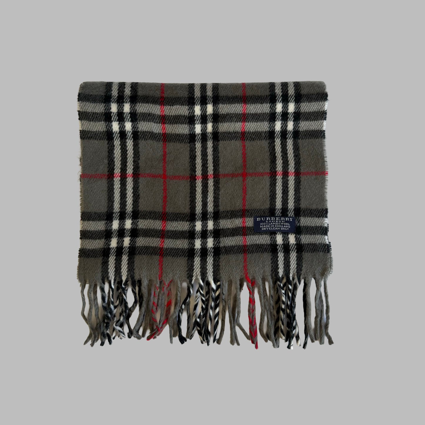 Y2K Burberry Lambswool Check Scarf