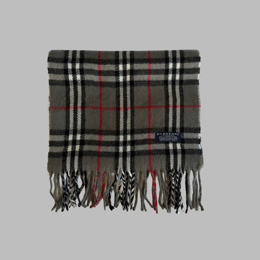 Y2K Burberry Lambswool Check Scarf
