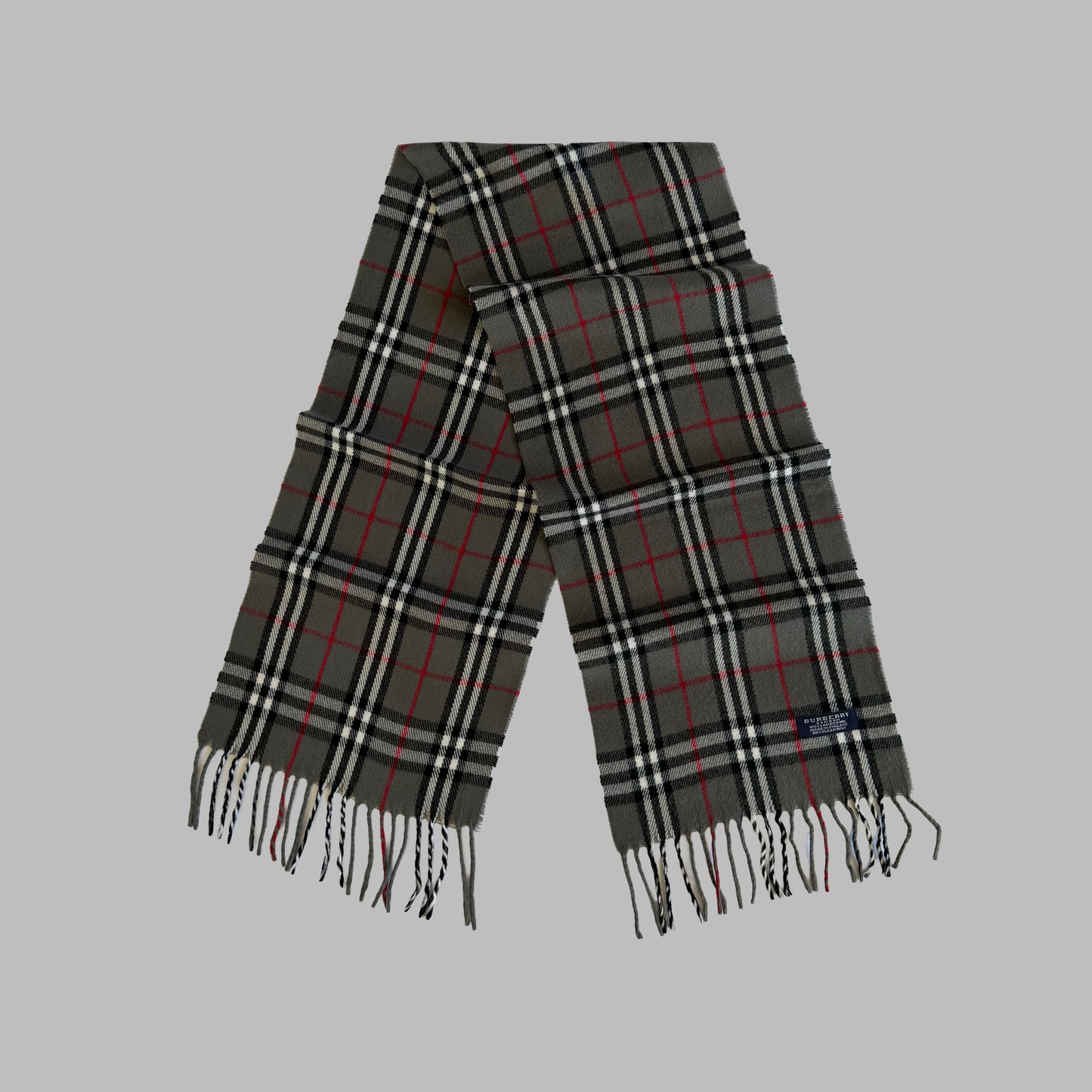 Y2K Burberry Lambswool Check Scarf