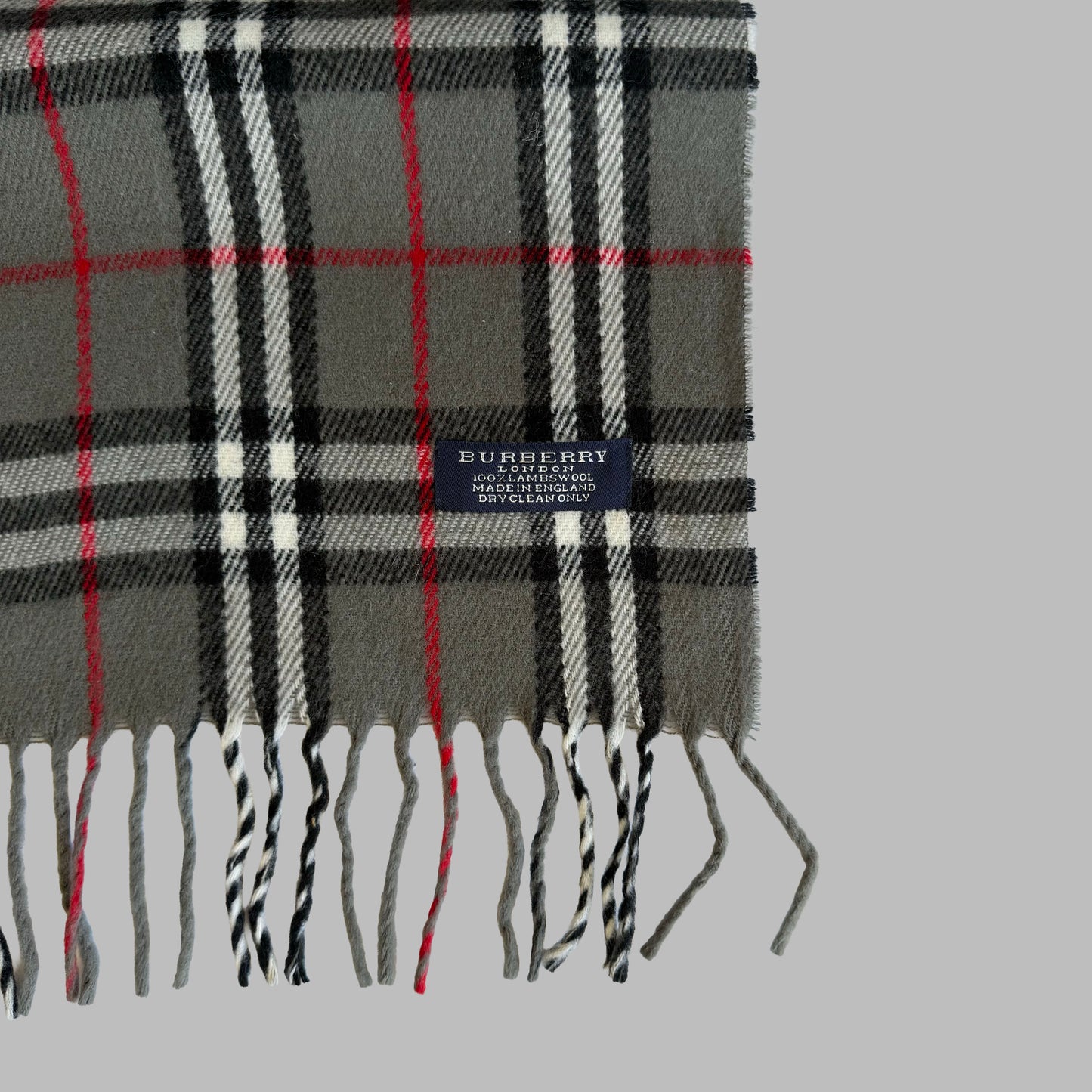 Y2K Burberry Lambswool Check Scarf