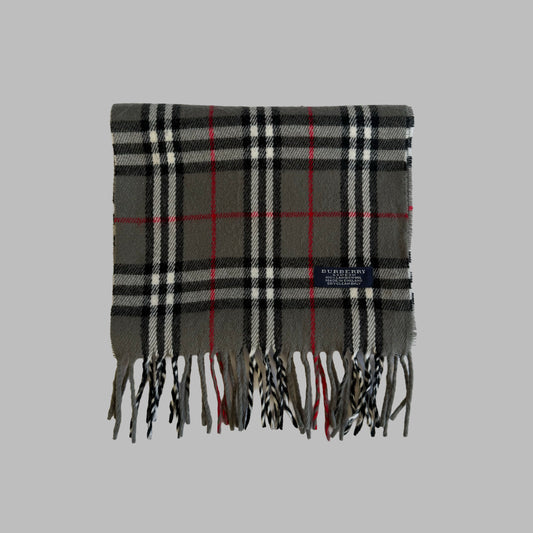 Y2K Burberry Lambswool Check Scarf