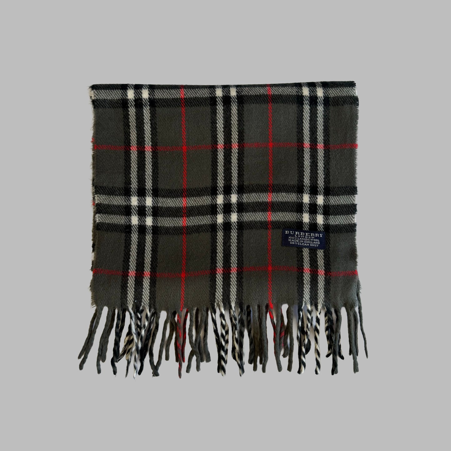 Y2K Burberry Lambswool Check Scarf