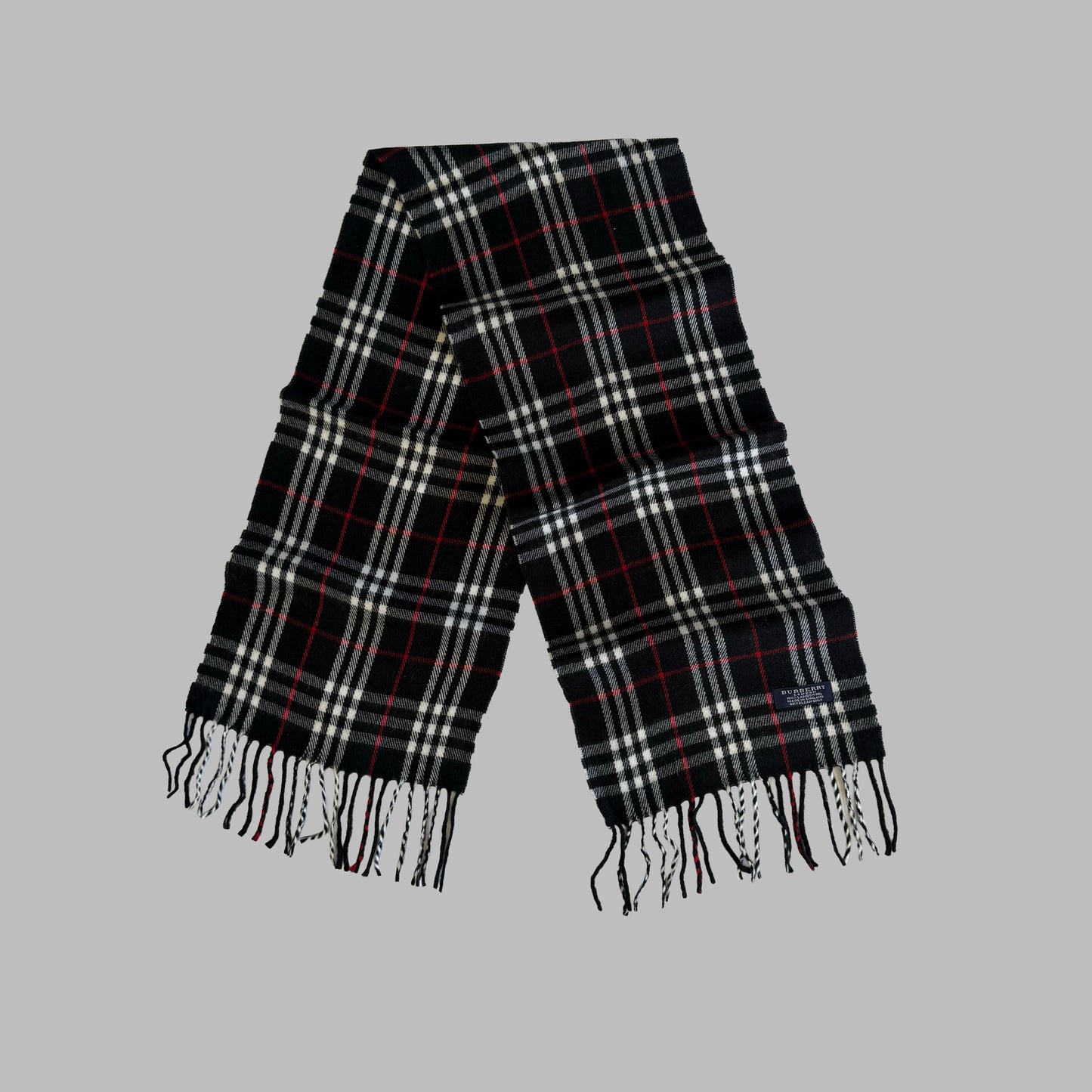 Y2K Burberry Lambswool Check Scarf