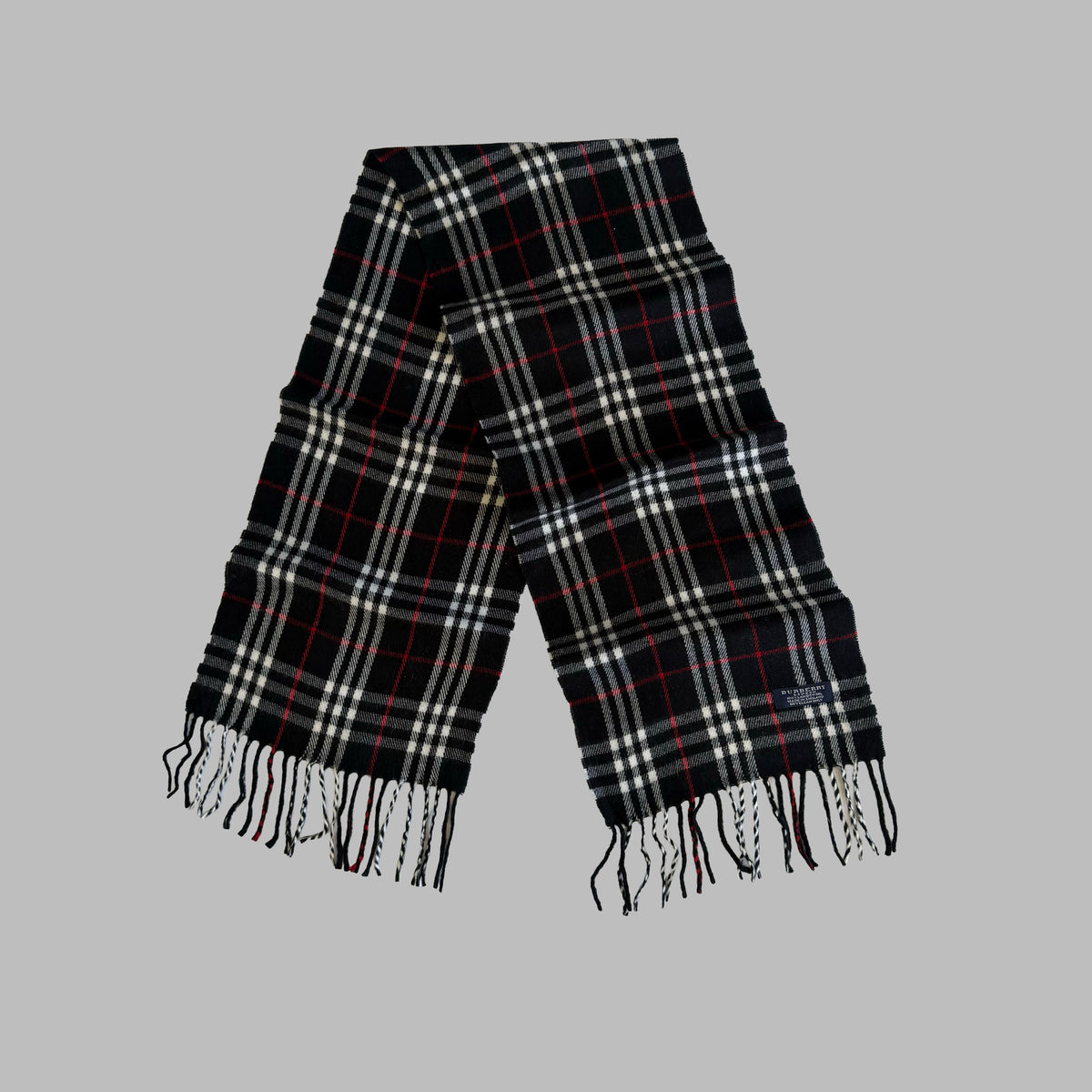 90s Burberry Lambswool Nova Check Scarf