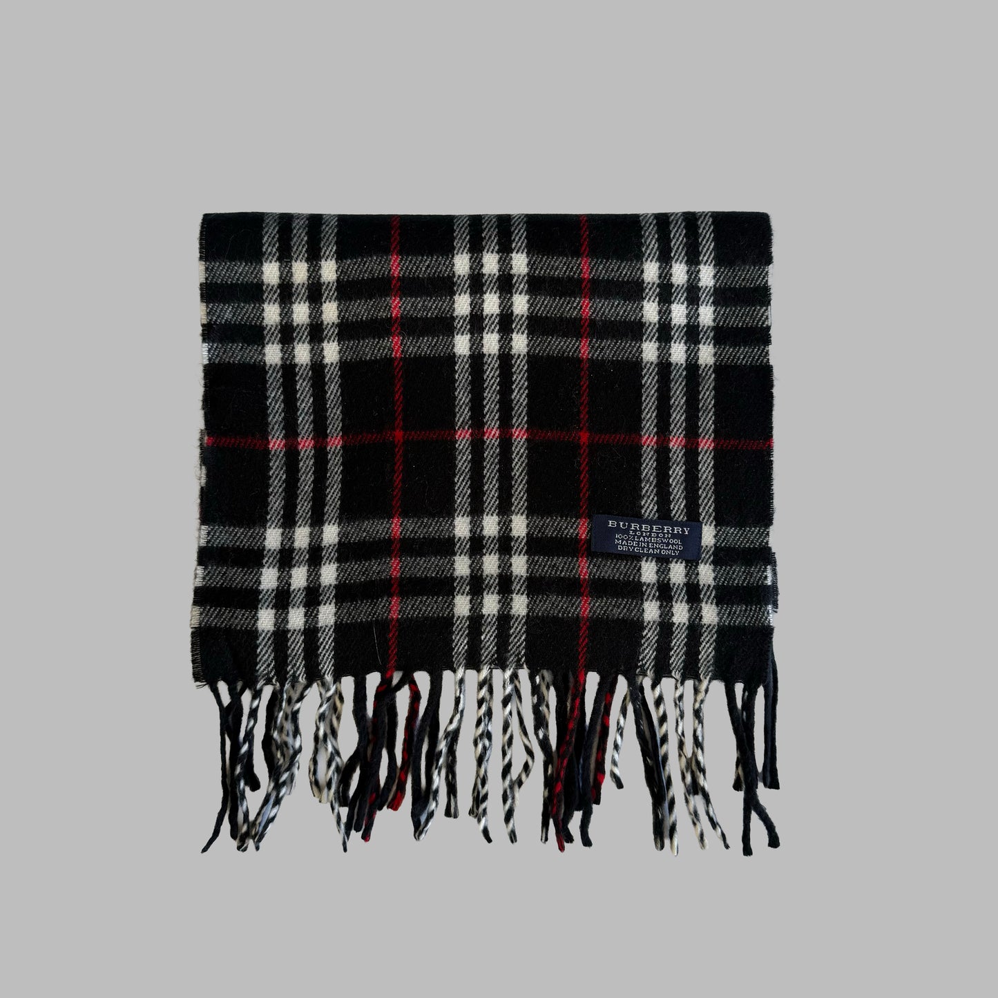 Y2K Burberry Lambswool Check Scarf