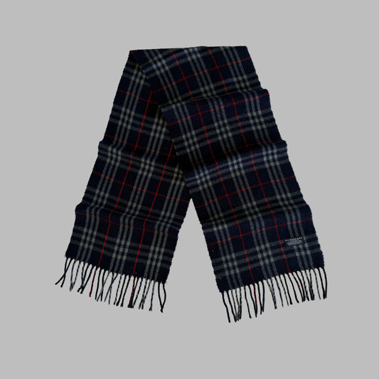 Y2K Burberry Lambswool Check Scarf