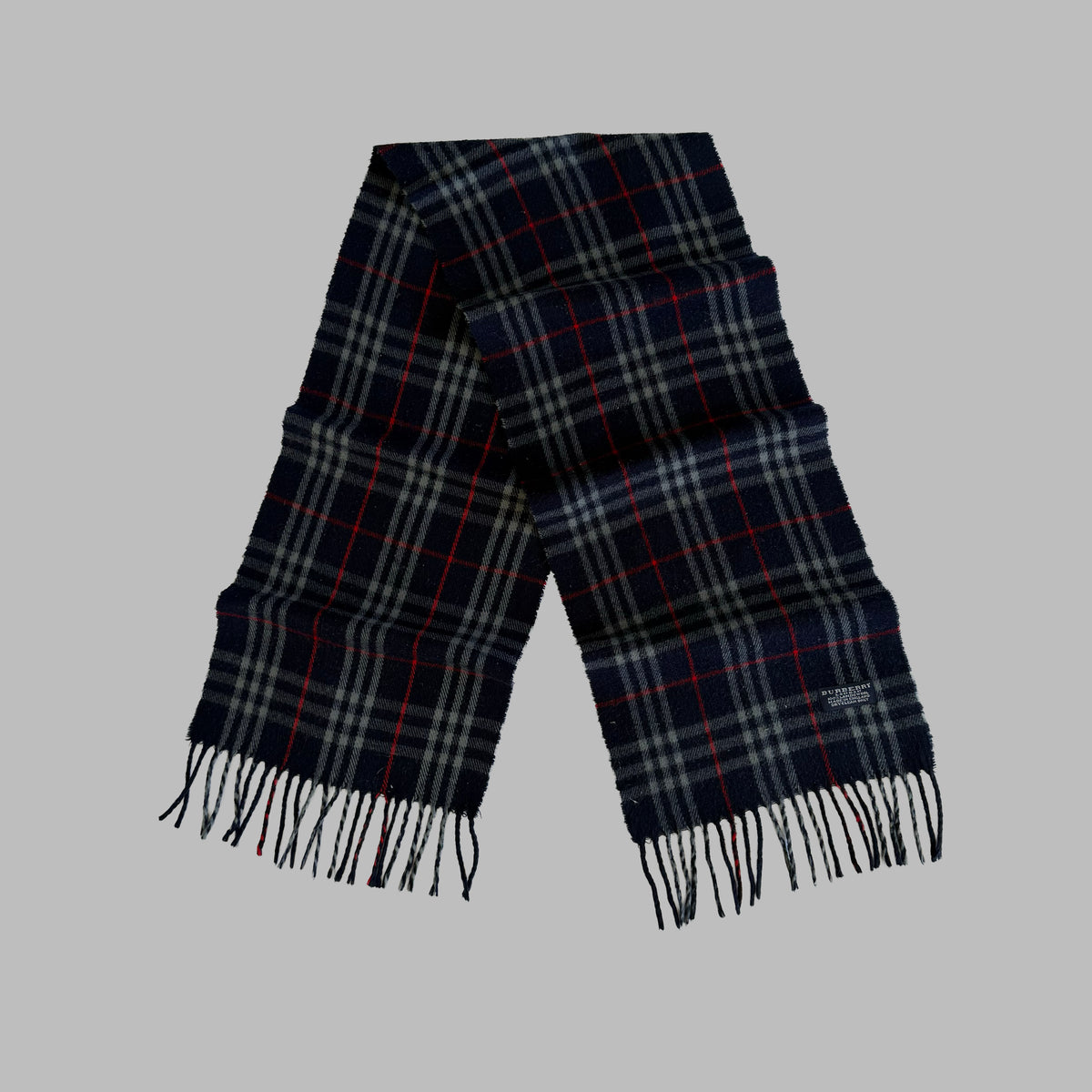90s Burberry Lambswool Nova Check Scarf