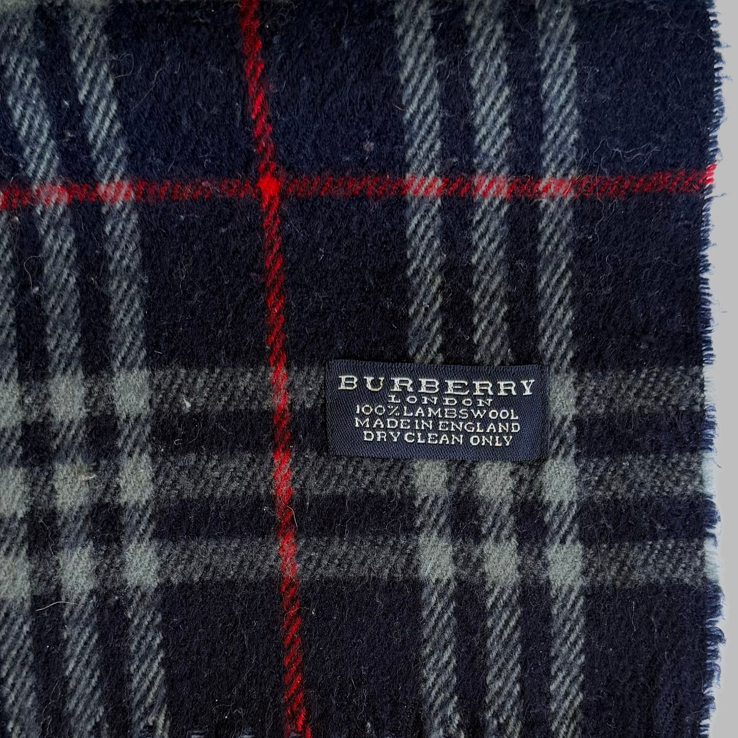 Y2K Burberry Lambswool Check Scarf