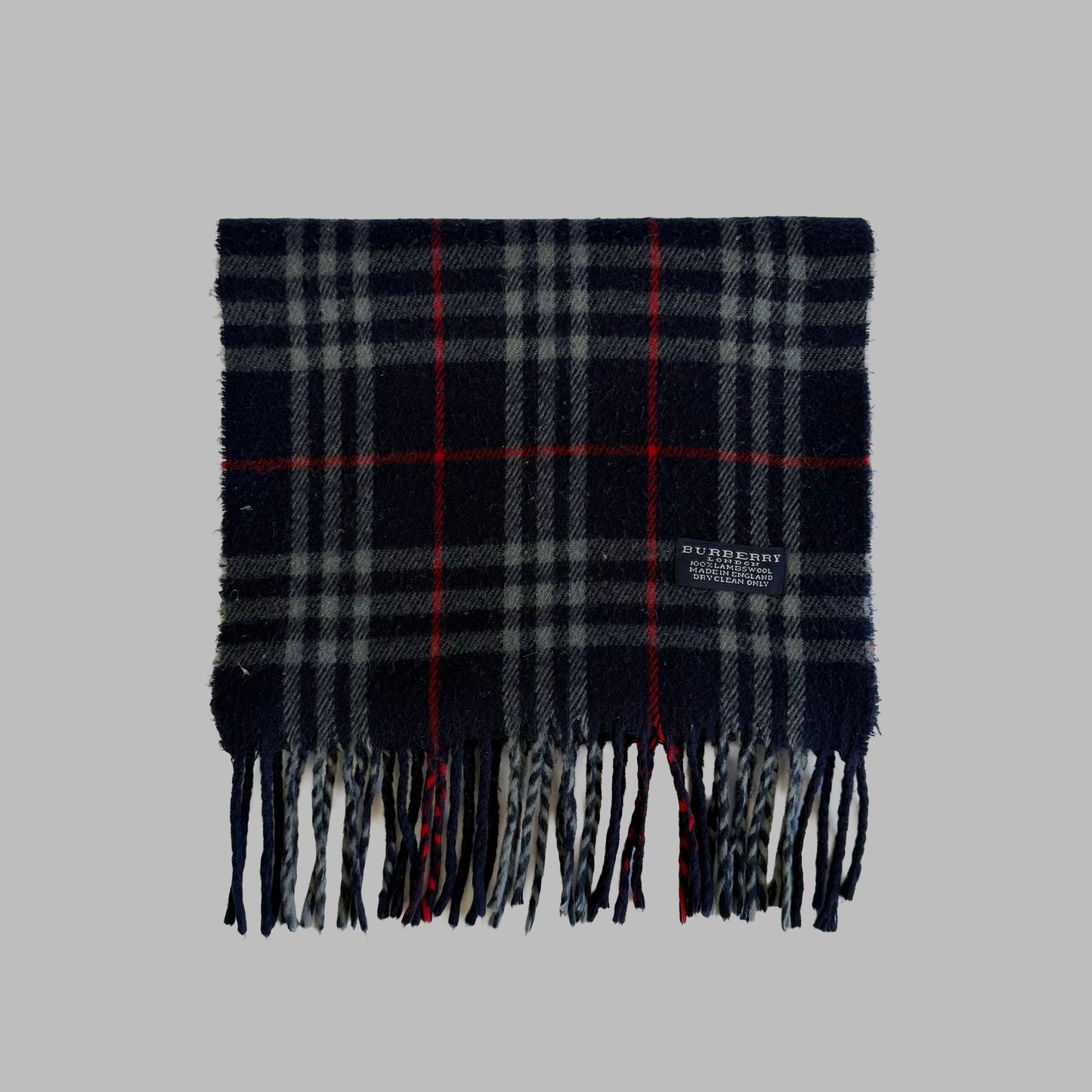 Y2K Burberry Lambswool Check Scarf
