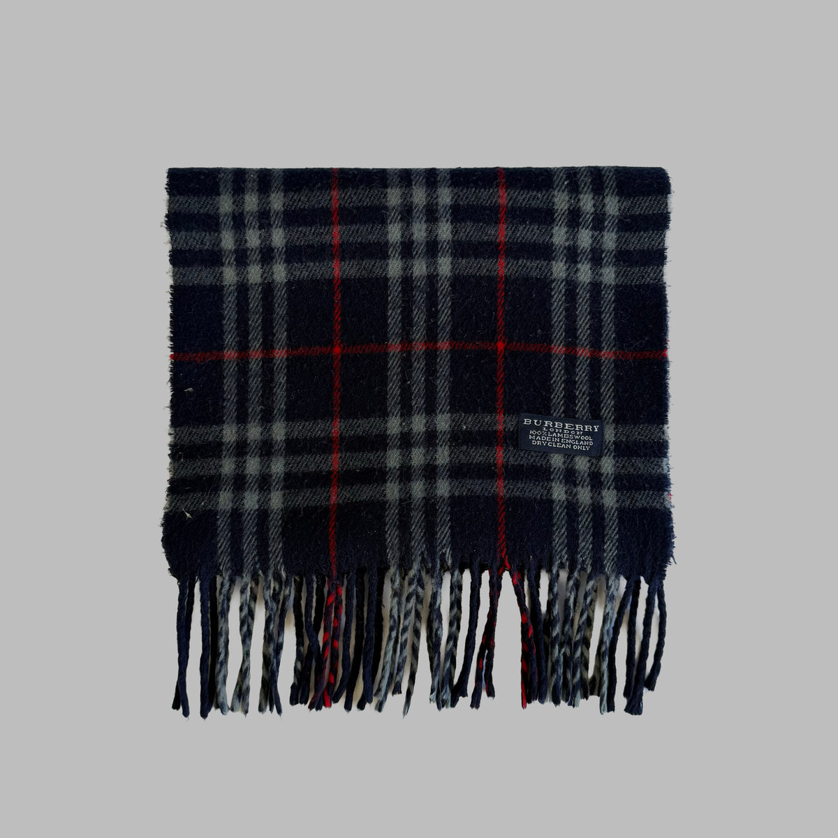 90s Burberry Lambswool Nova Check Scarf