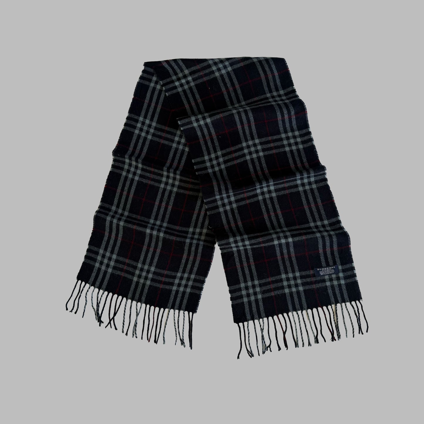 Y2K Burberry Lambswool Check Scarf