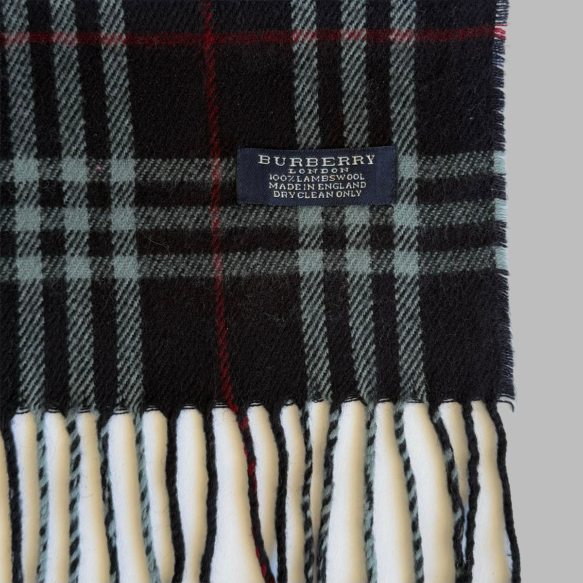 90s Burberry Lambswool Nova Check Scarf