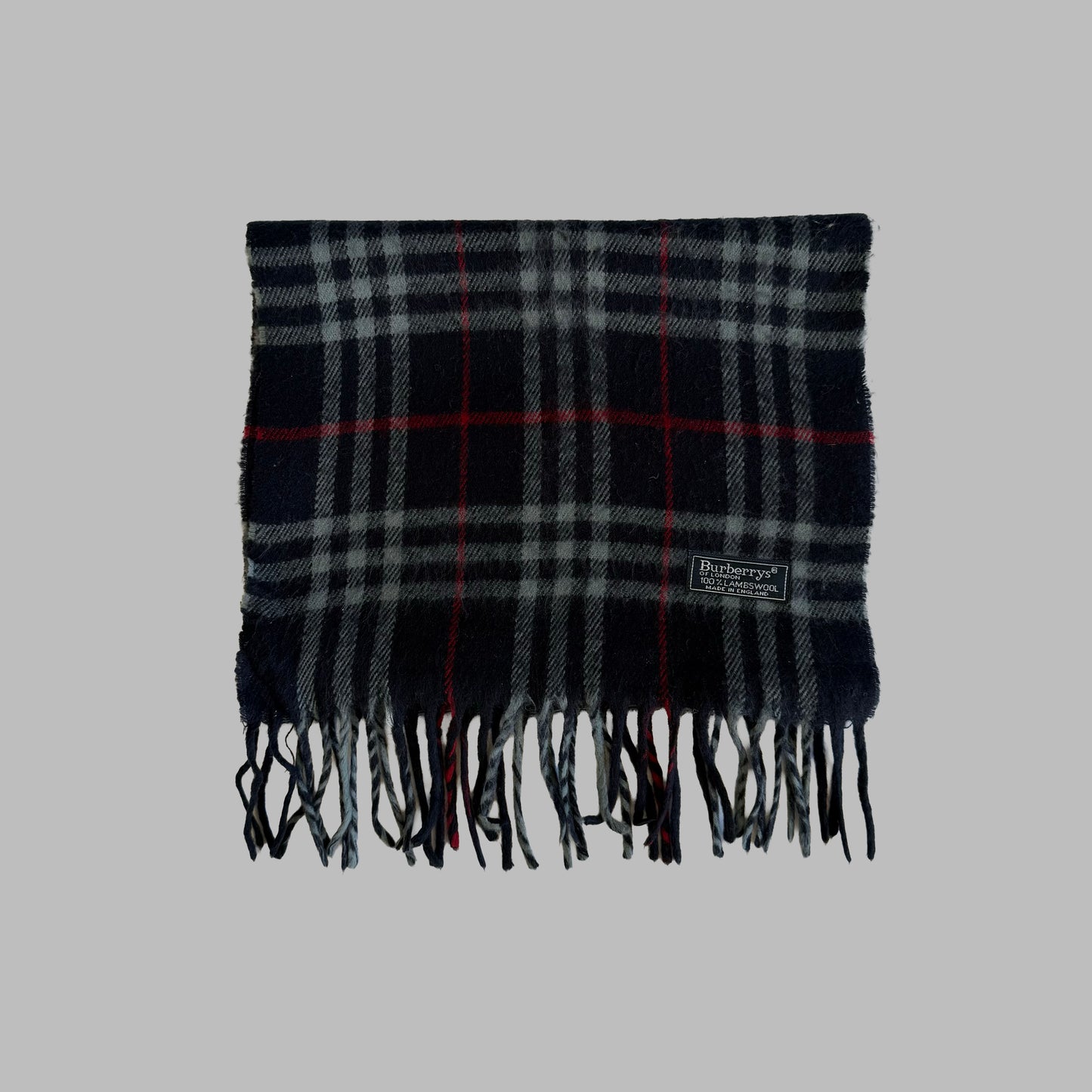 90s Burberry Lambswool Check Scarf