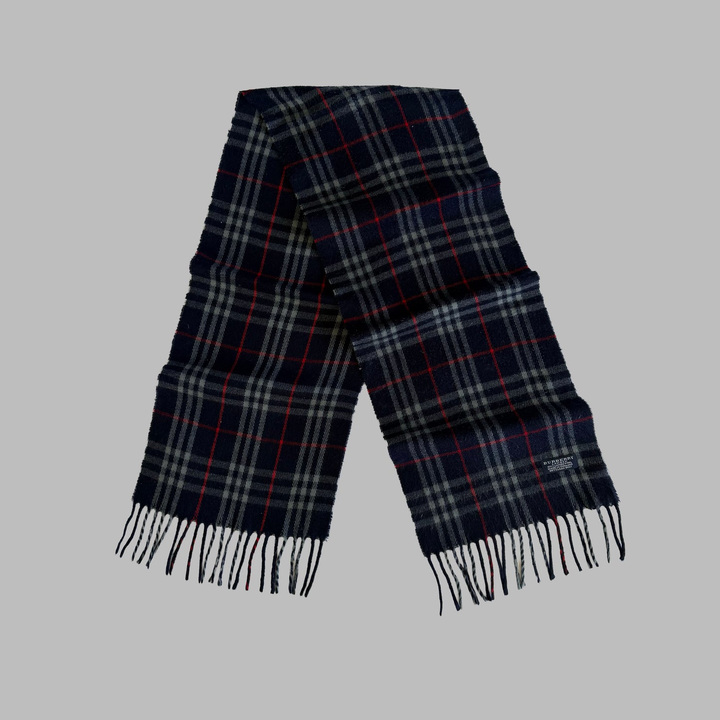 Y2K Burberry Lambswool Check Scarf
