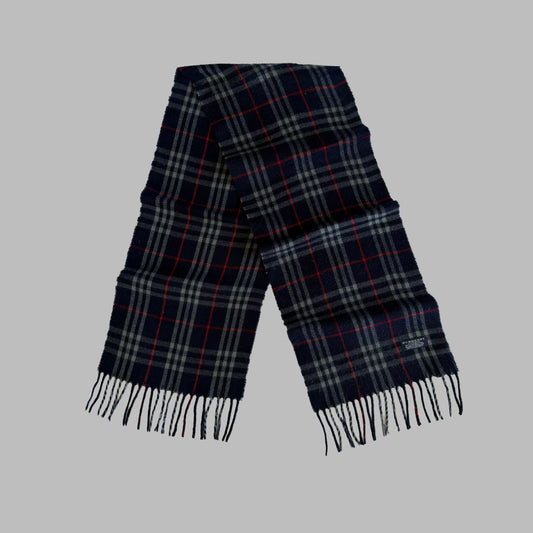 Y2K Burberry Lambswool Check Scarf