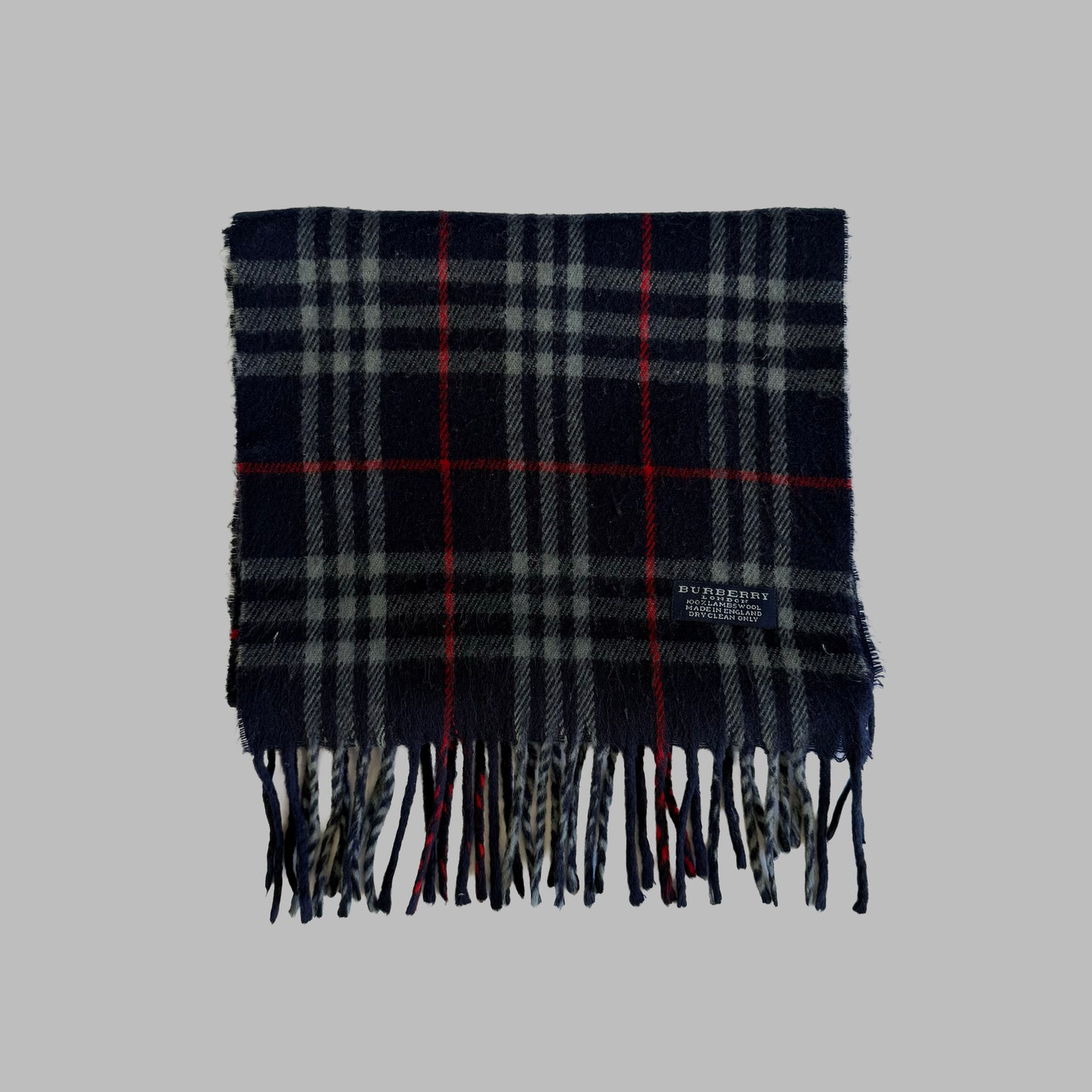 Y2K Burberry Lambswool Check Scarf