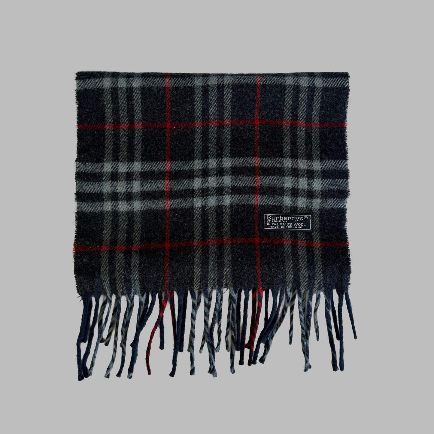 90s Burberry Lambswool Check Scarf