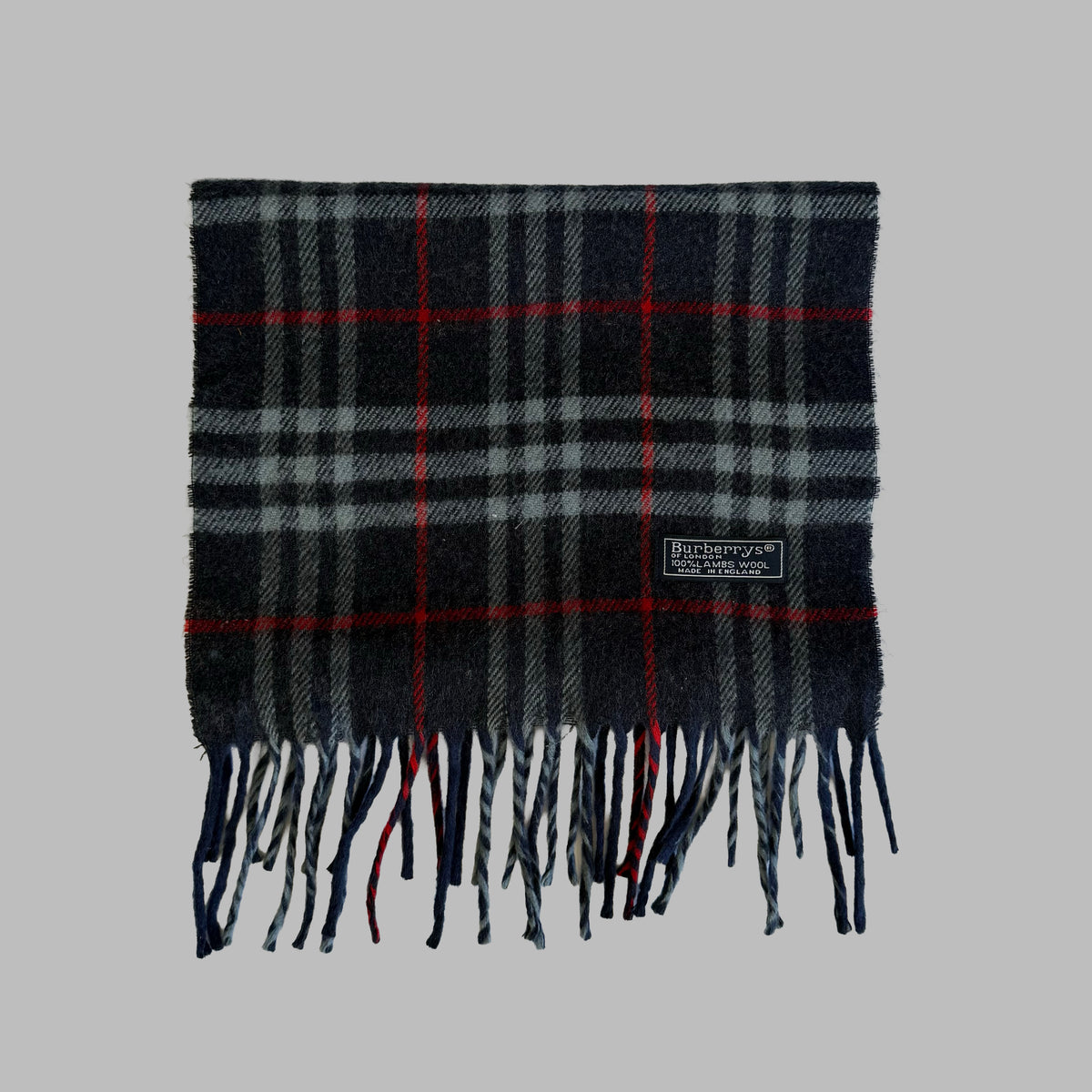 90s Burberry Lambswool Nova Check Scarf
