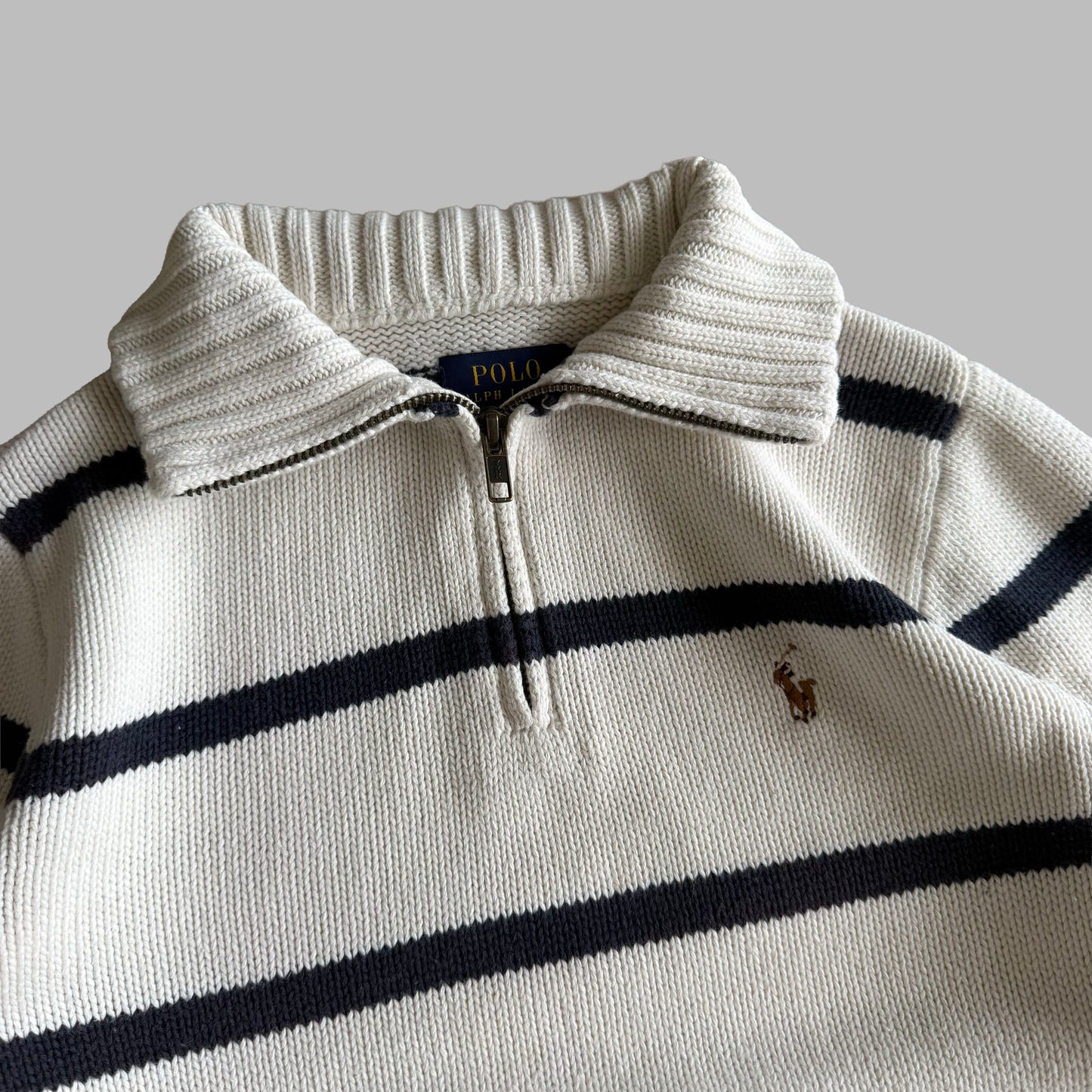 Polo Ralph Lauren Striped Quarter Zip - XS