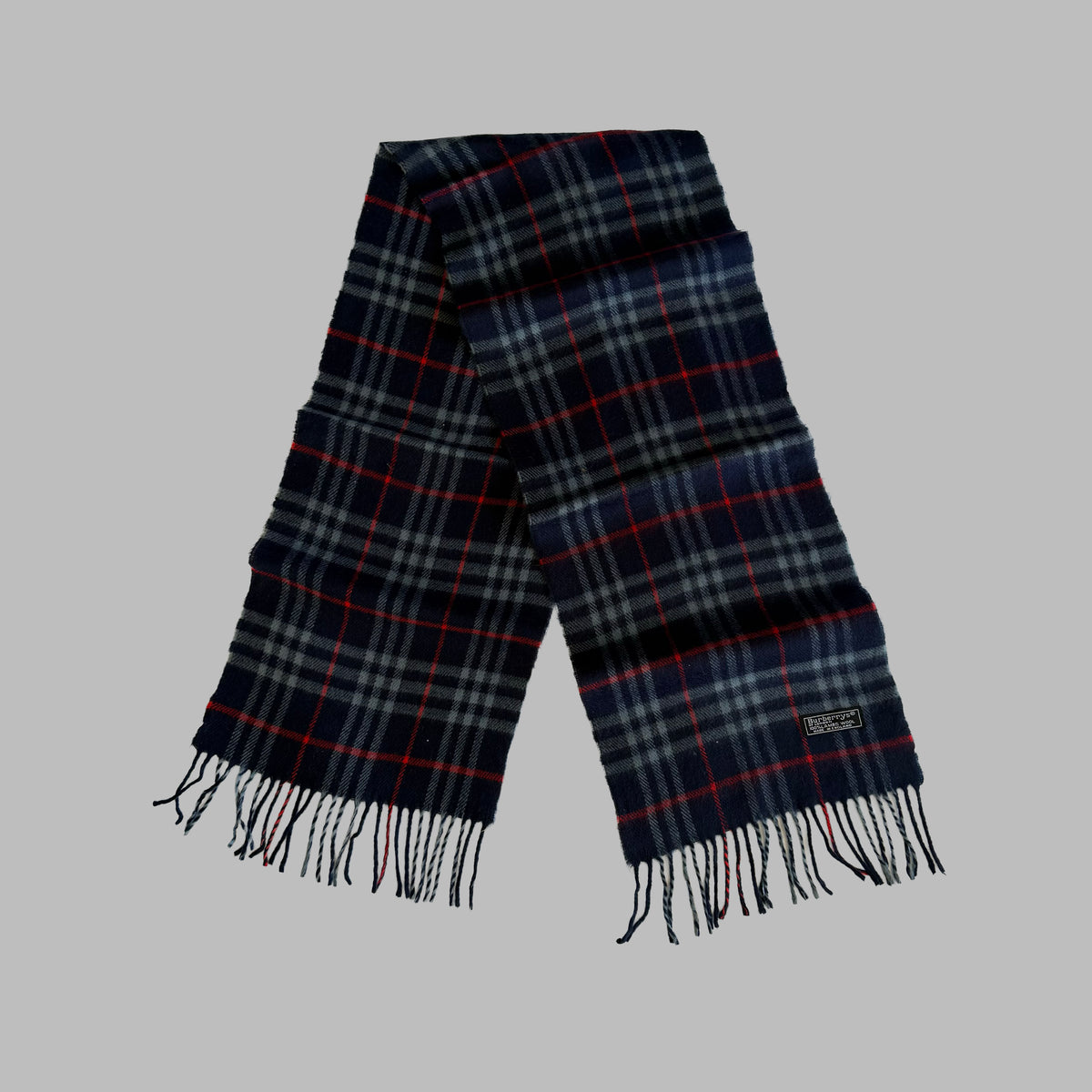 90s Burberry Lambswool Nova Check Scarf