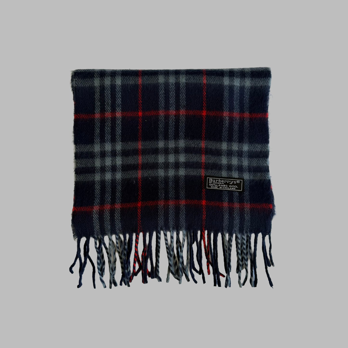 90s Burberry Lambswool Check Scarf