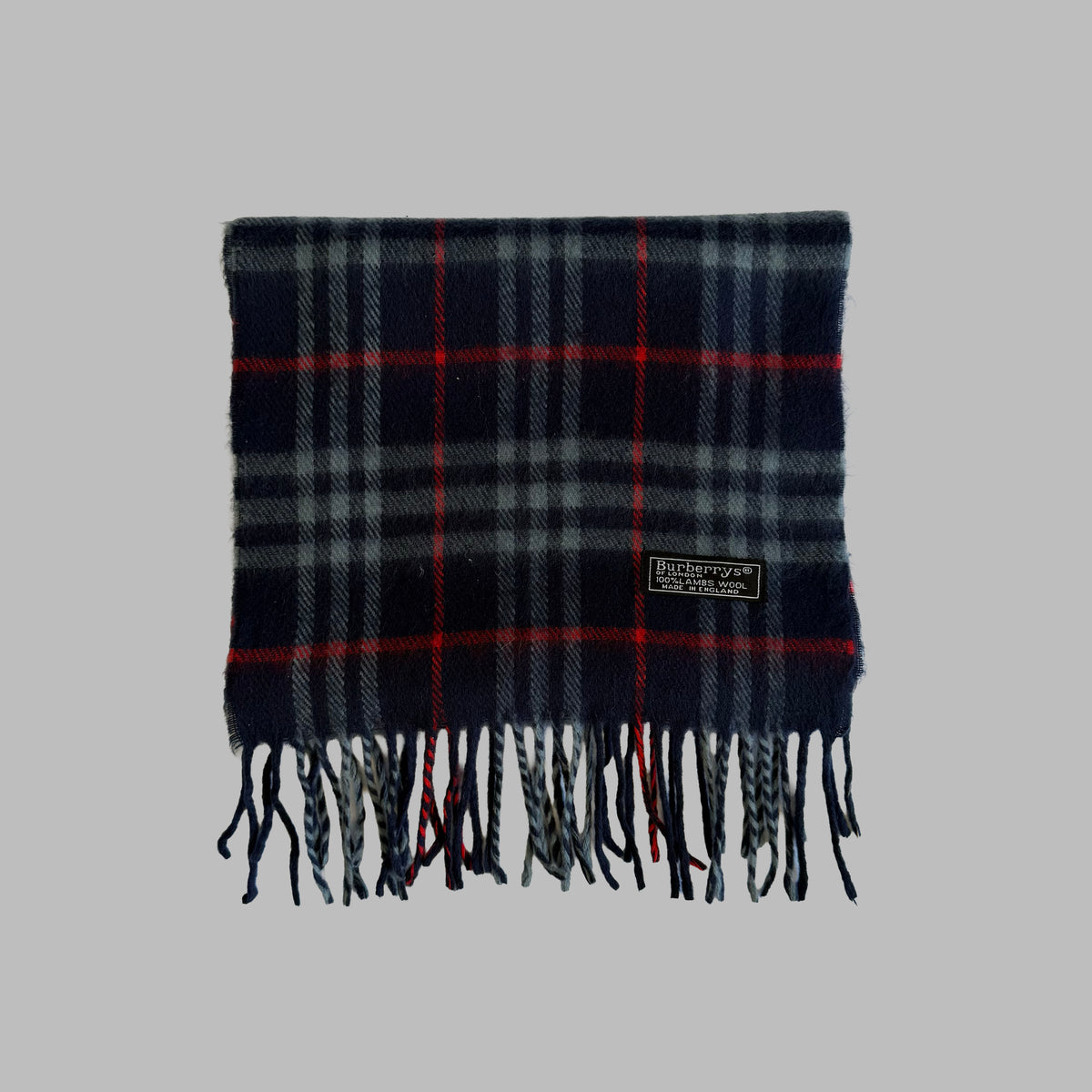 90s Burberry Lambswool Nova Check Scarf
