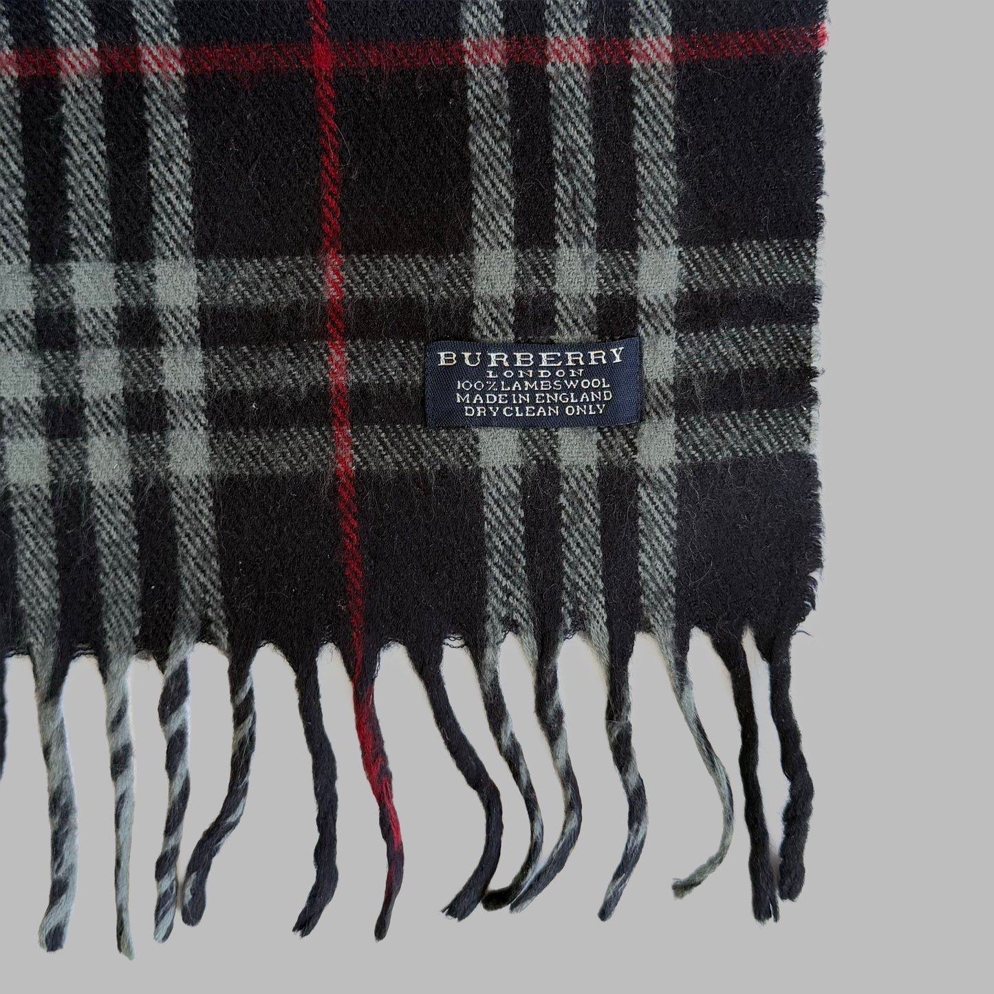 Y2K Burberry Lambswool Check Scarf