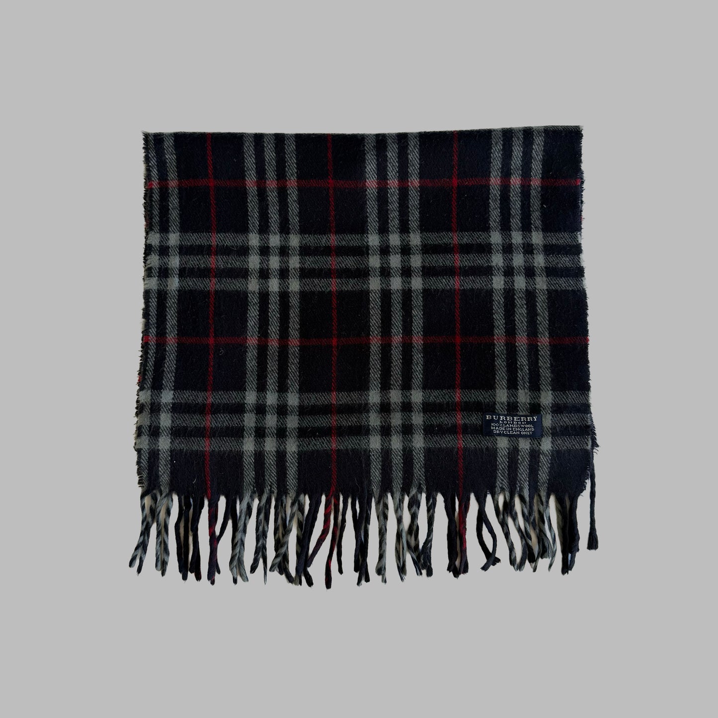 Y2K Burberry Lambswool Check Scarf