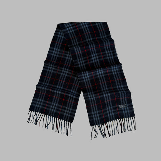 90s Burberry Lambswool Check Scarf