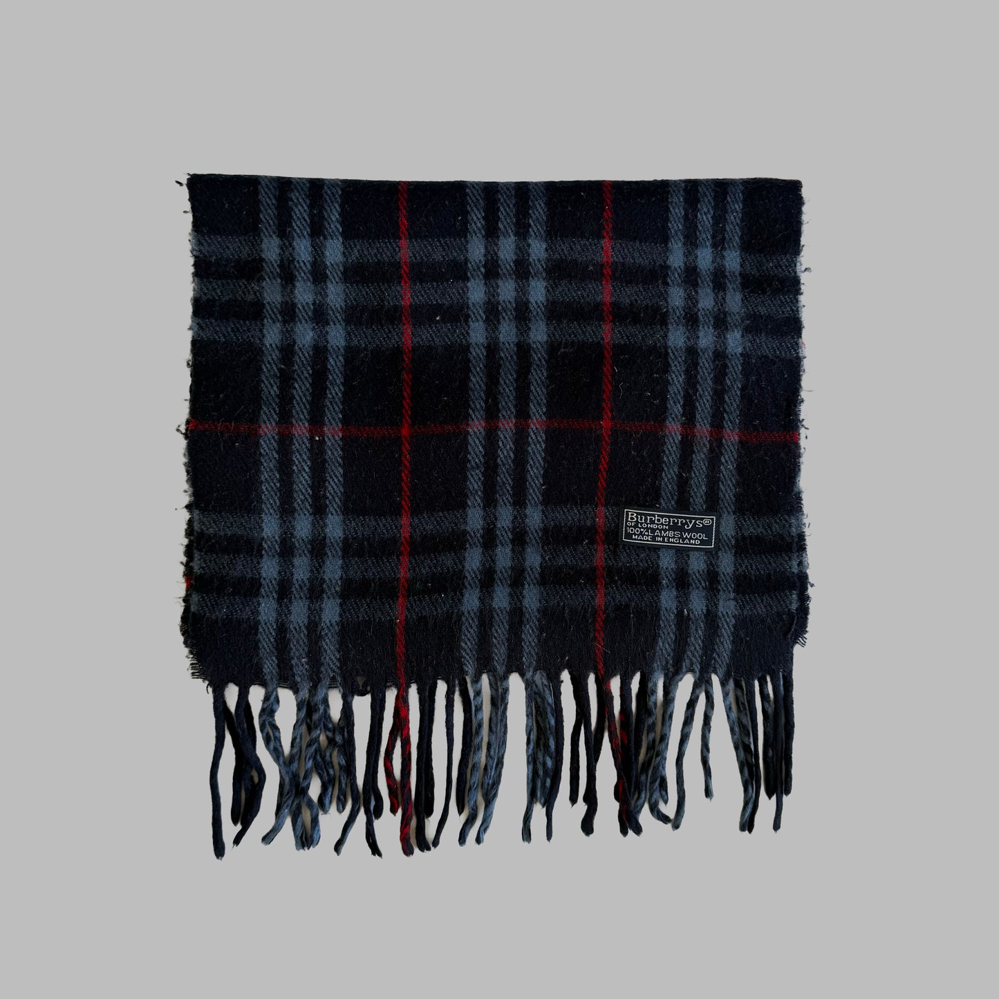 90s Burberry Lambswool Check Scarf