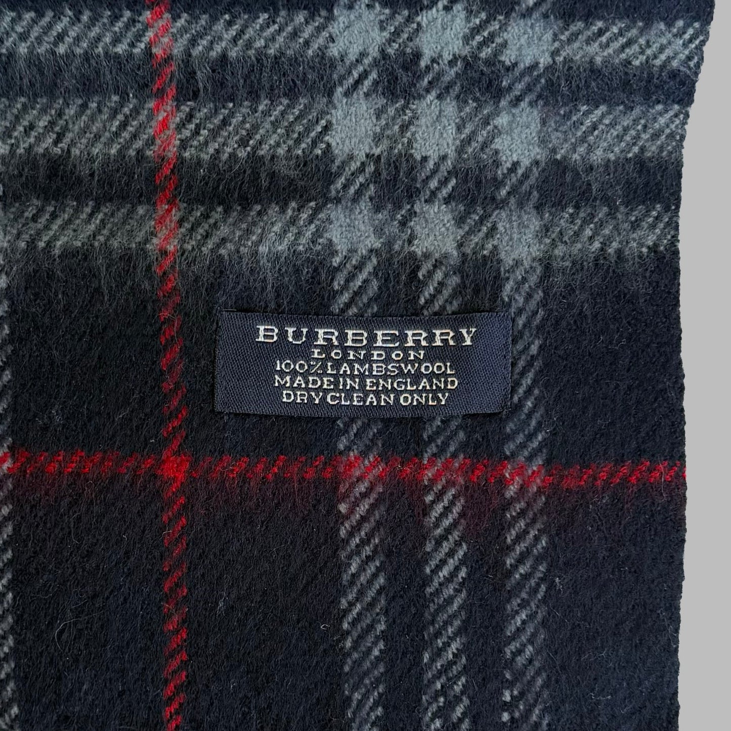 Y2K Burberry Lambswool Check Scarf