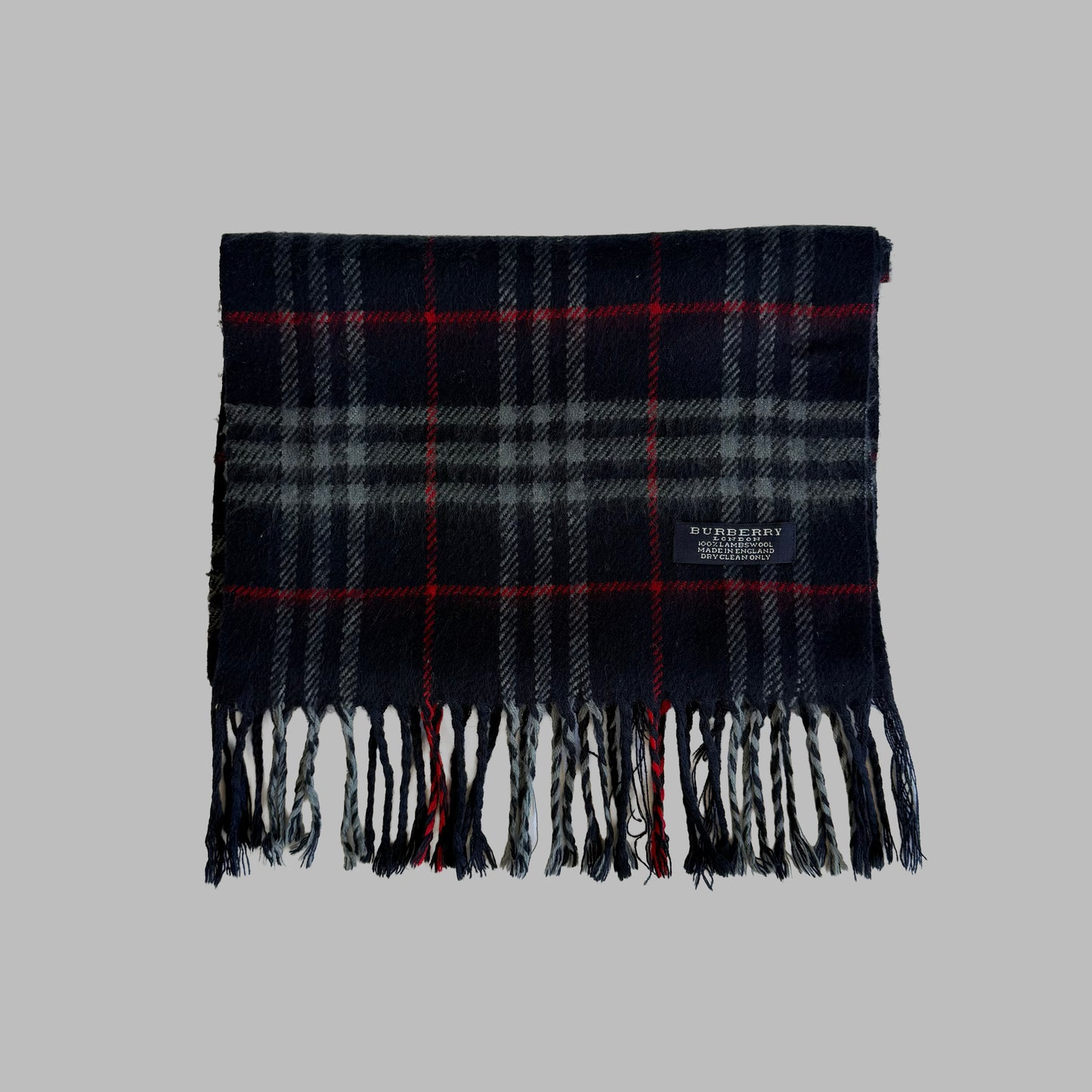 Y2K Burberry Lambswool Check Scarf