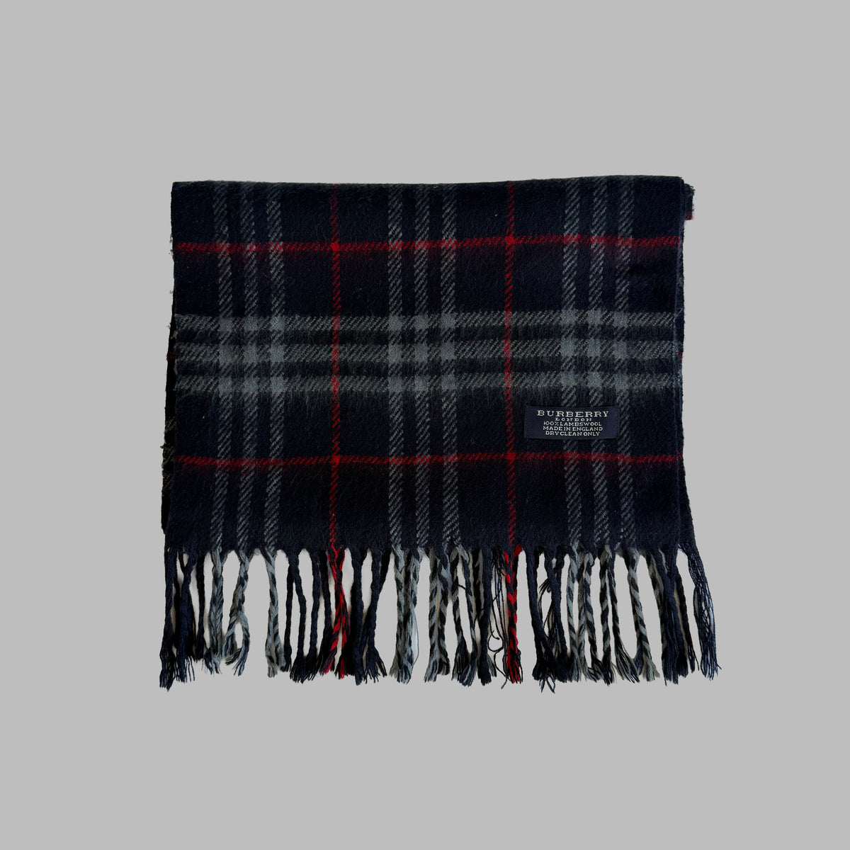 90s Burberry Lambswool Nova Check Scarf