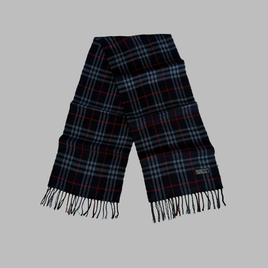 90s Burberry Lambswool Check Scarf