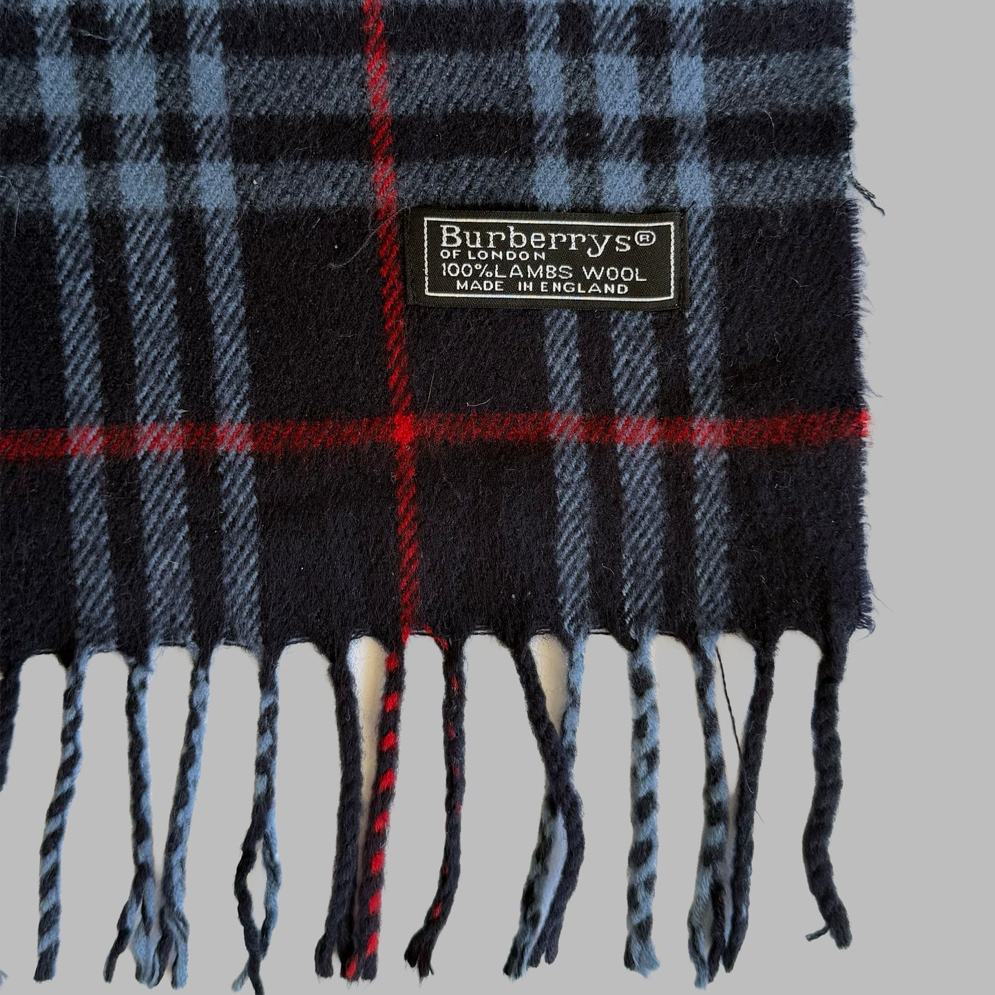90s Burberry Lambswool Check Scarf