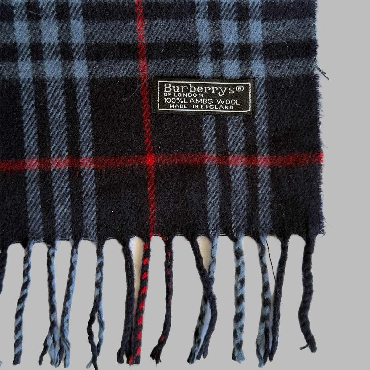 90s Burberry Lambswool Nova Check Scarf