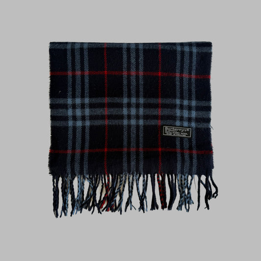 90s Burberry Lambswool Check Scarf
