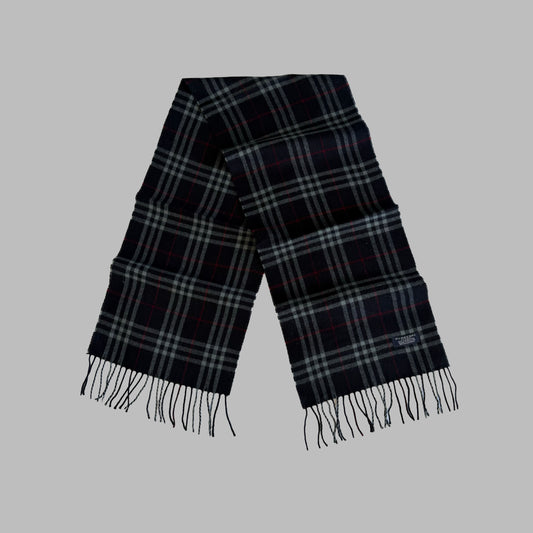 Y2K Burberry Lambswool Check Scarf