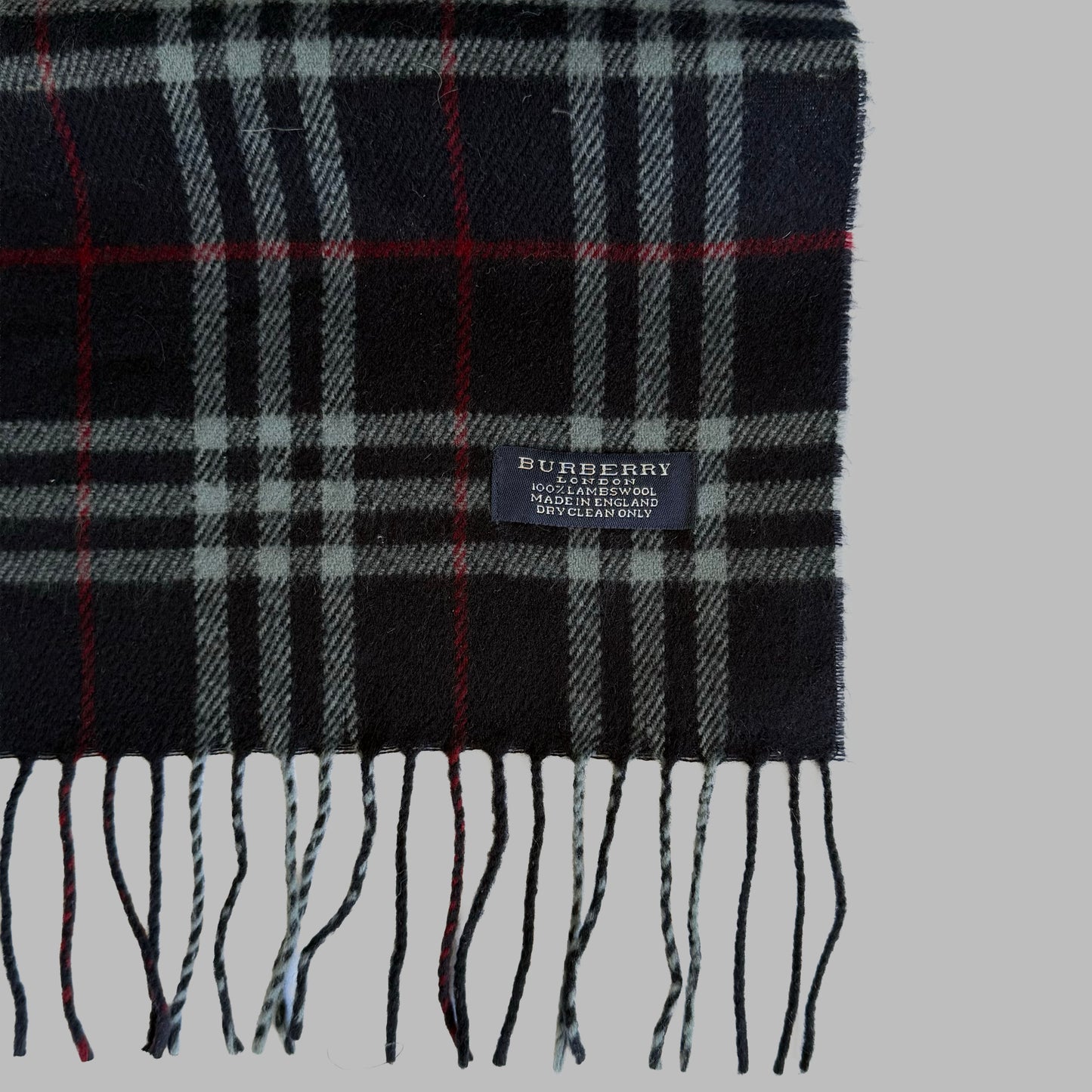 90s Burberry Lambswool Check Scarf