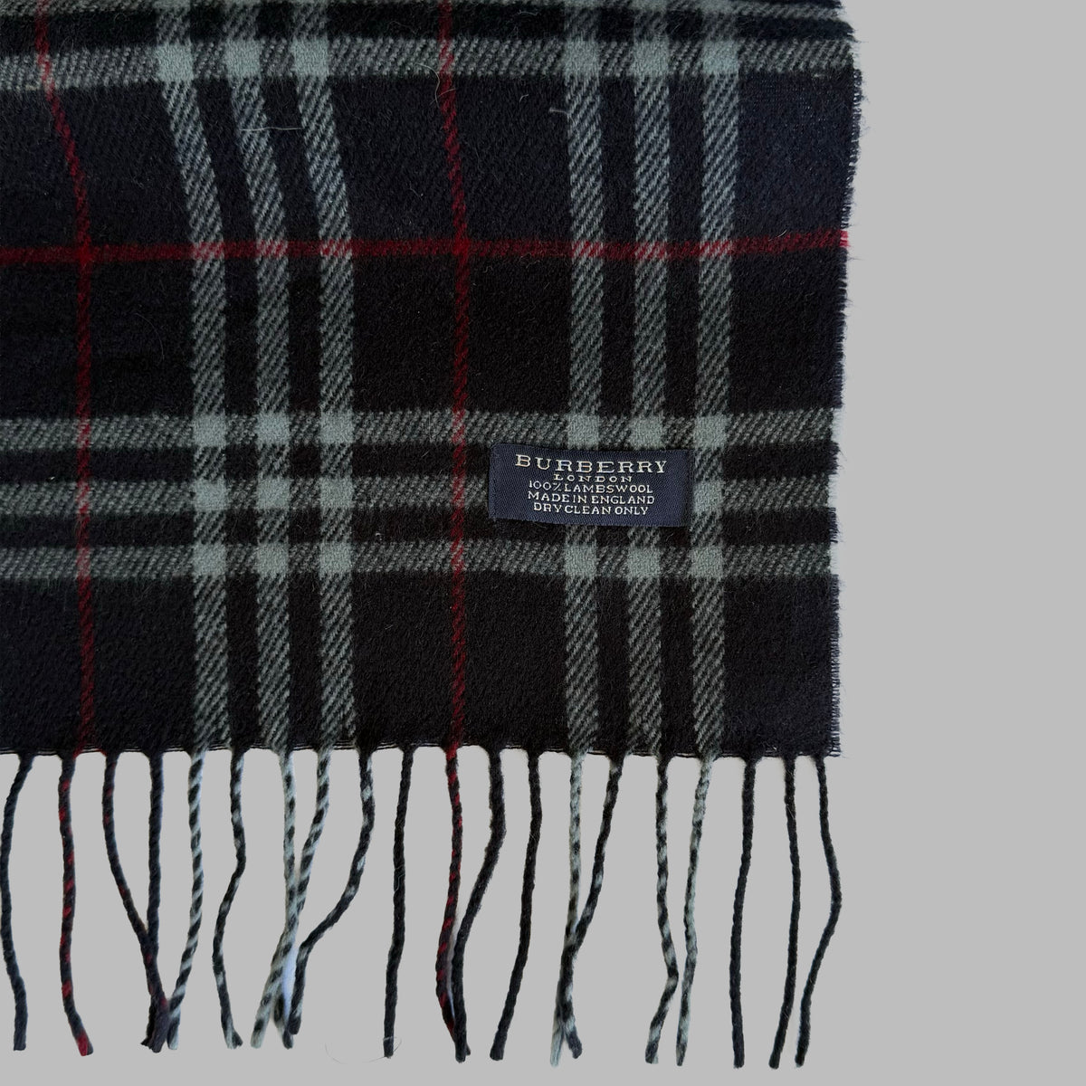 90s Burberry Lambswool Nova Check Scarf