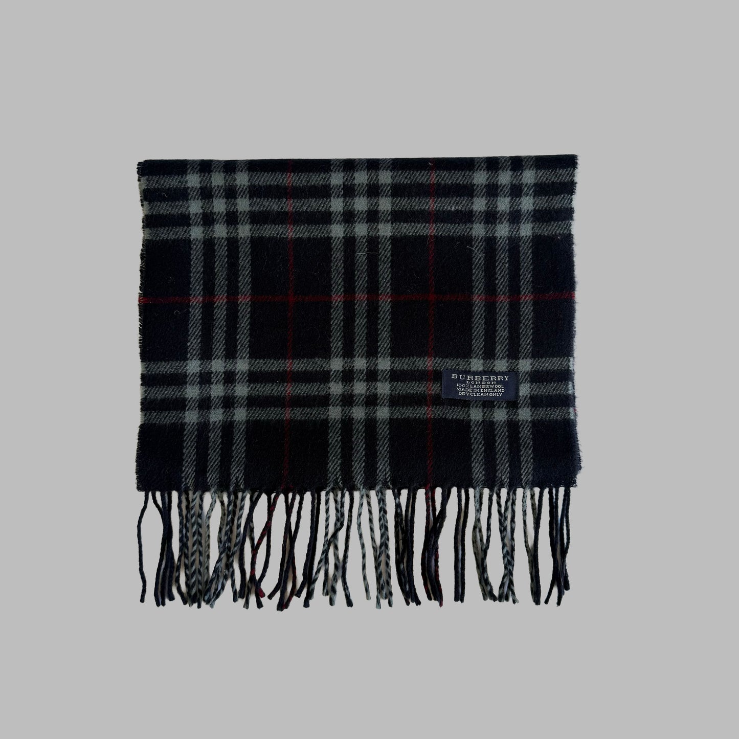 Y2K Burberry Lambswool Check Scarf
