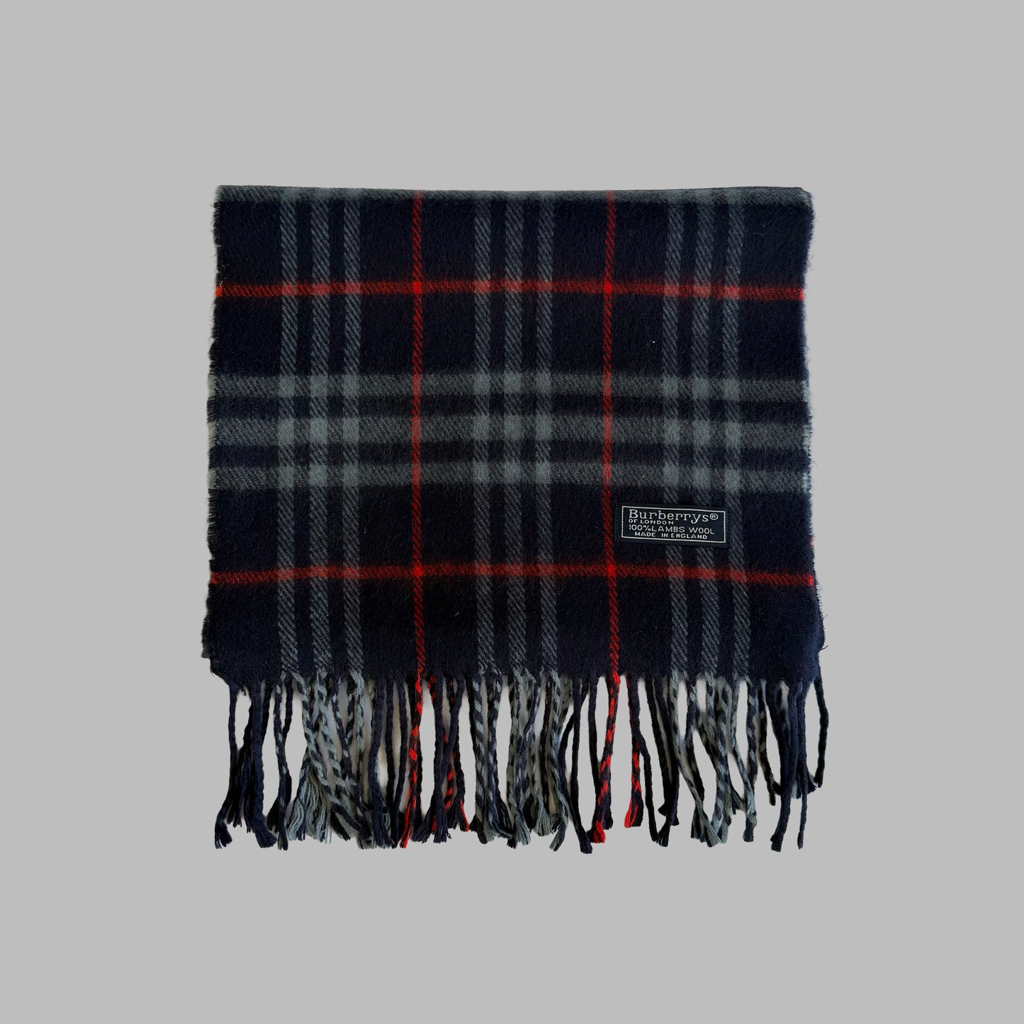 90s Burberry Lambswool Check Scarf