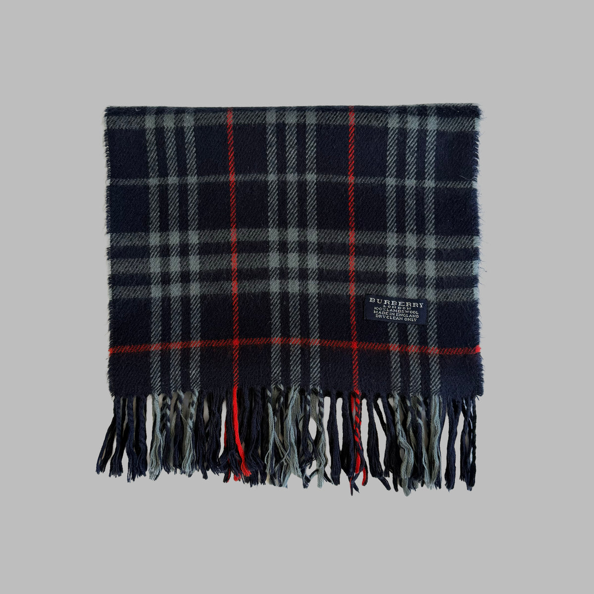 90s Burberry Lambswool Nova Check Scarf