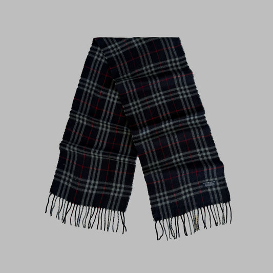 90s Burberry Lambswool Nova Check Scarf