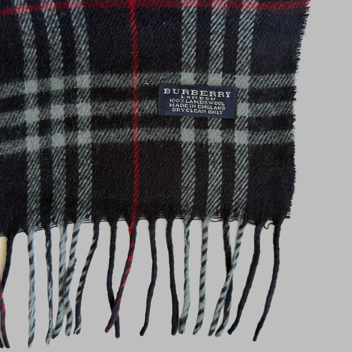 90s Burberry Lambswool Nova Check Scarf