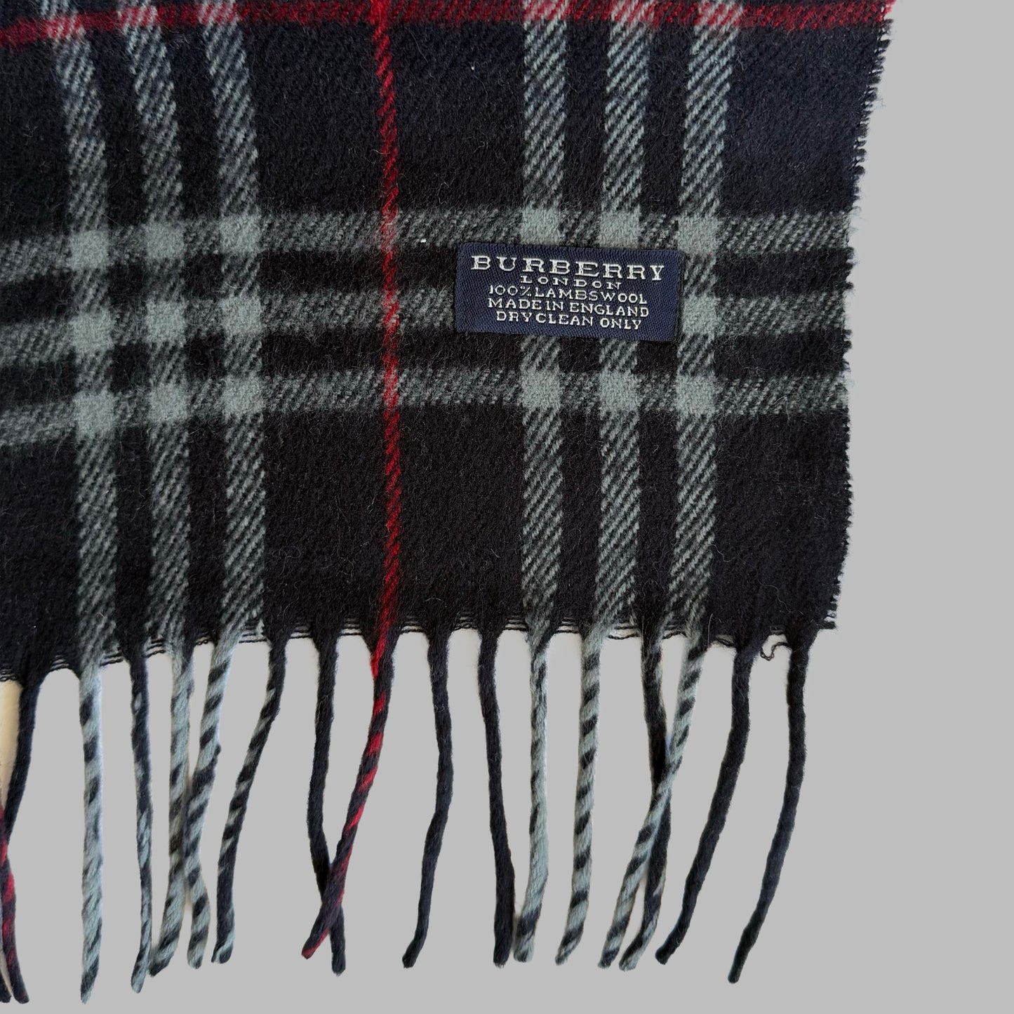 90s Burberry Lambswool Nova Check Scarf