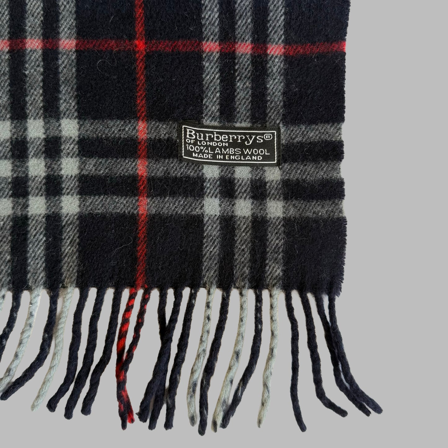 90s Burberry Lambswool Check Scarf