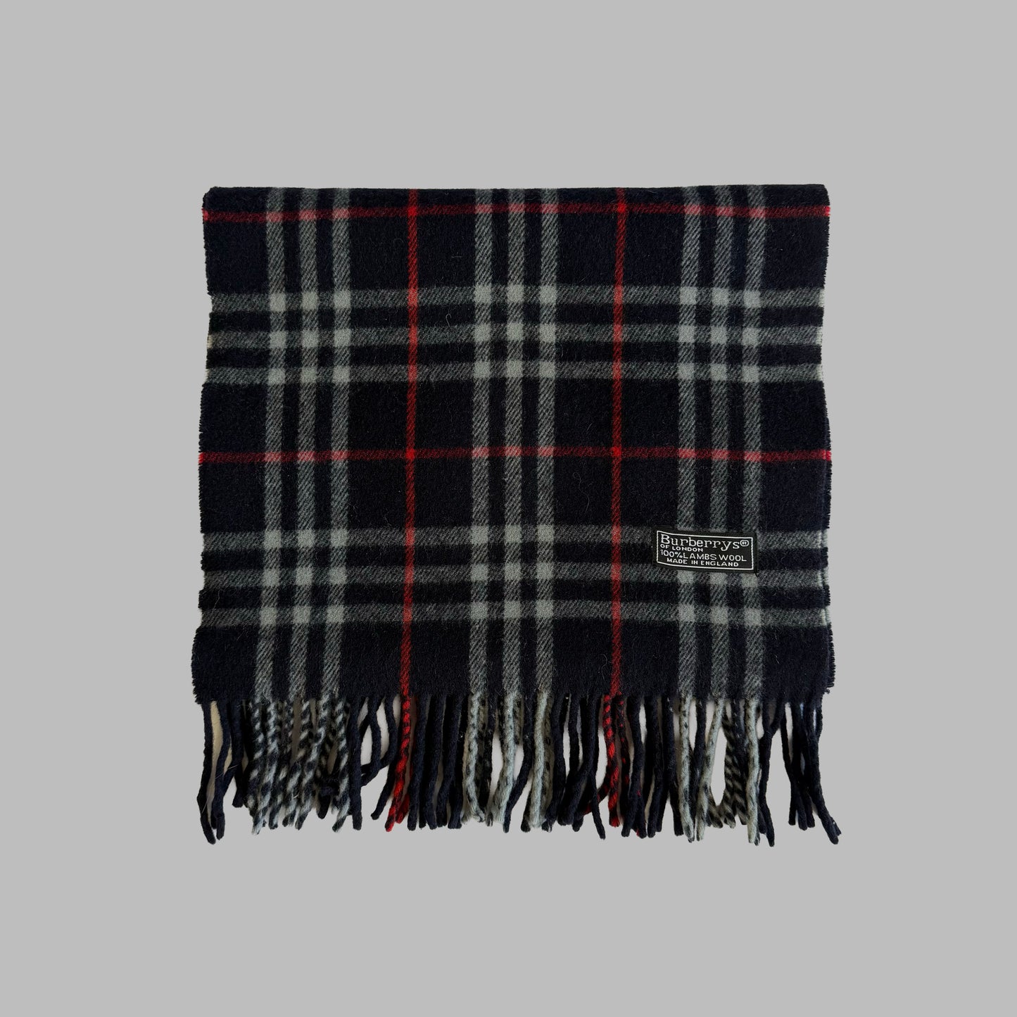 90s Burberry Lambswool Check Scarf