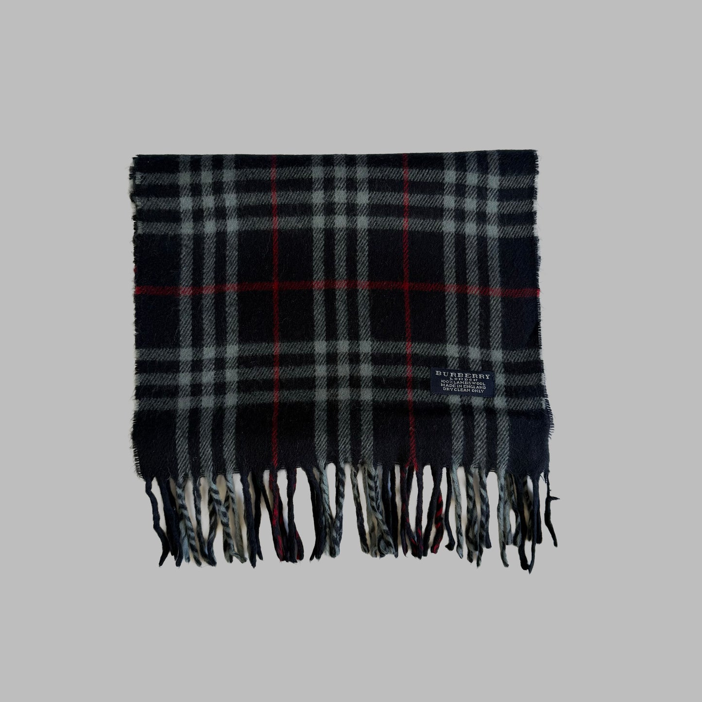 90s Burberry Lambswool Nova Check Scarf